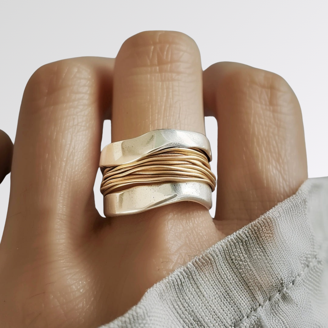 Anello | Bague en fil d'or plaqué argent