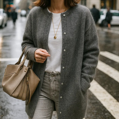 Juliette | Cardigan long en laine douce