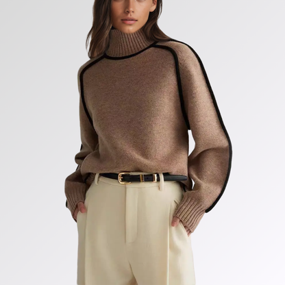 Malia | Pull Col Roulé Couture