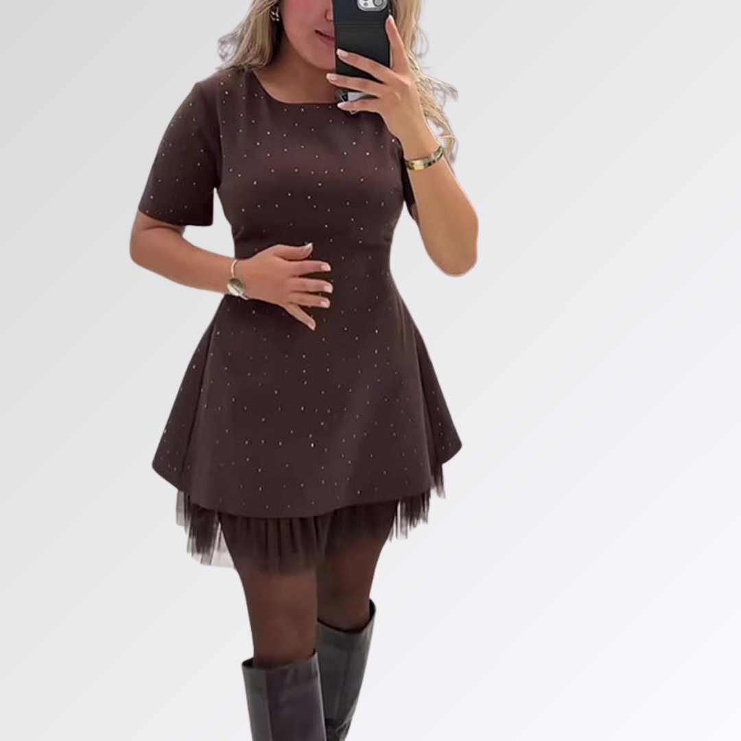 Livia | Robe Scintillante Évasée