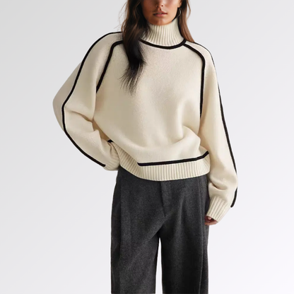 Malia | Pull Col Roulé Couture