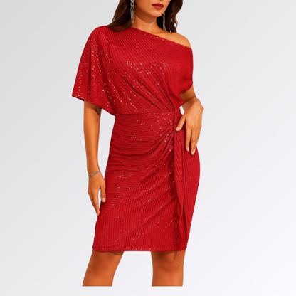 Néva | Robe  Asymétrique Scintillante