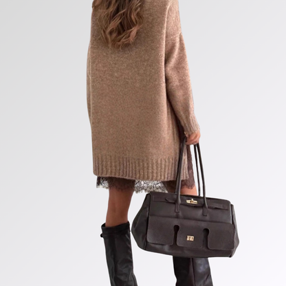 Marine | Duo Superposé Pull & Robe Dentelle