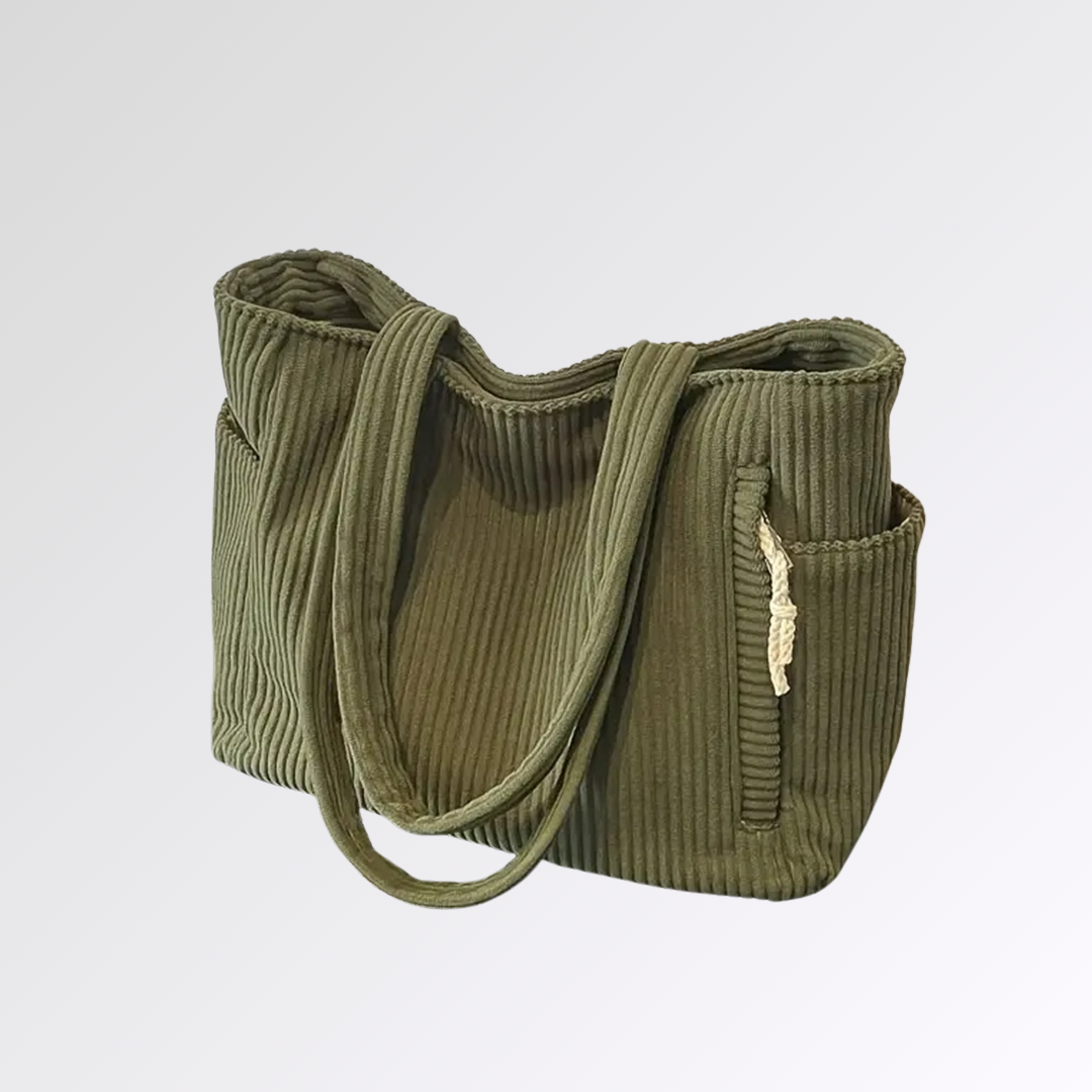 Tilda | Sac cabas côtelé avec cordon décoratif