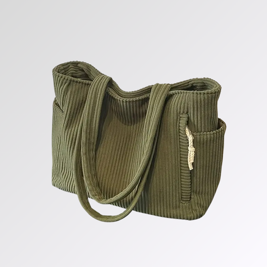 Tilda | Sac cabas côtelé avec cordon décoratif