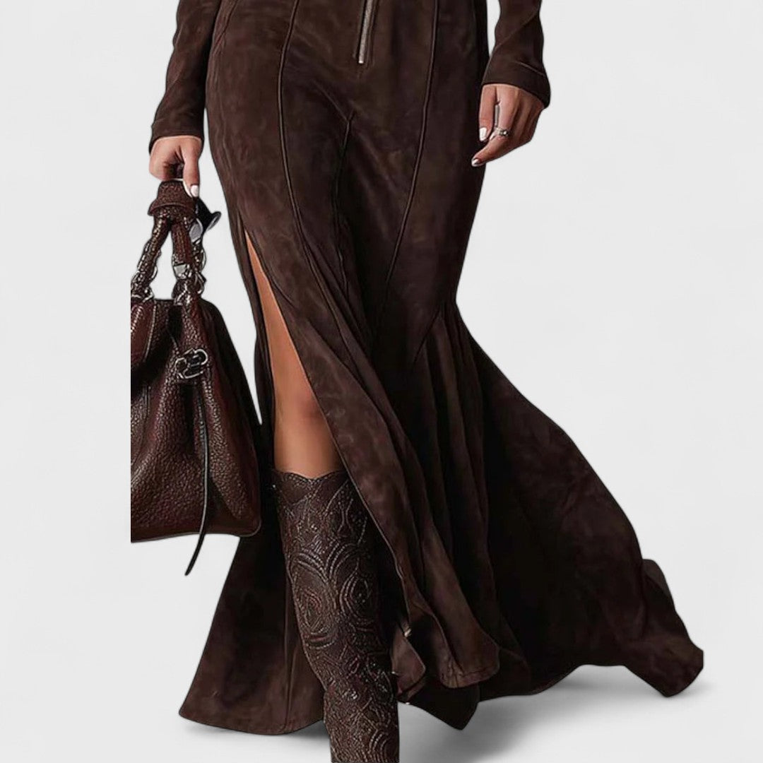 Talia | Robe longue ceinturée