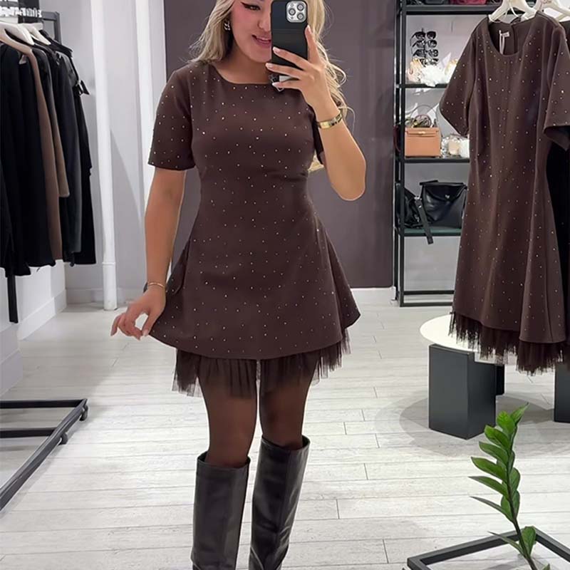 Livia | Robe Scintillante Évasée